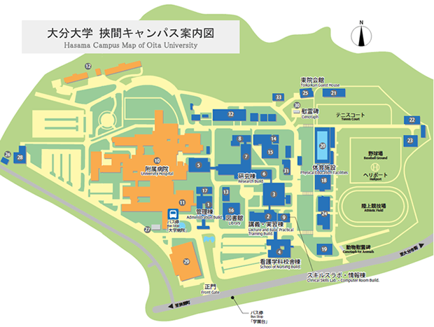 大分大学　挟間キャンパス案内図