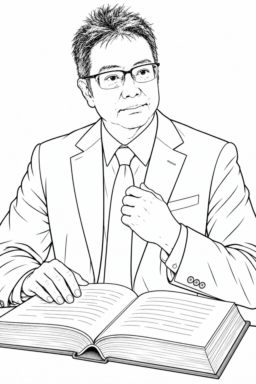 谷川雅人の肖像イラスト